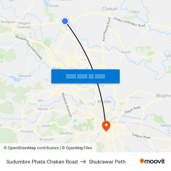 सुदुंबरे फाटा चाकण रोड to शुक्रवार पेठ map