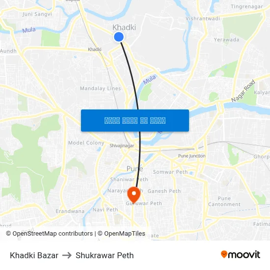 खडकी बाज़ार to शुक्रवार पेठ map