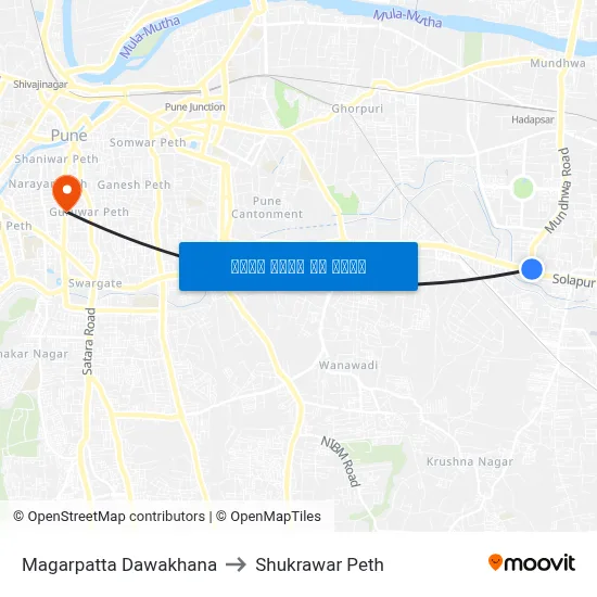 मगरपट्टा दवाखाना to शुक्रवार पेठ map