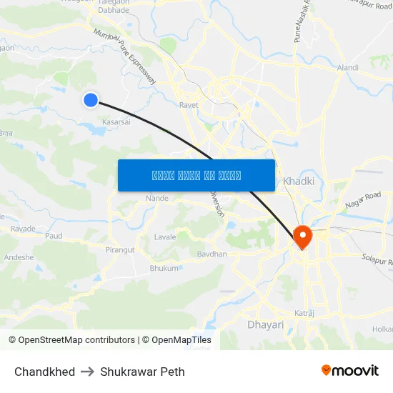 चांदखेड to शुक्रवार पेठ map