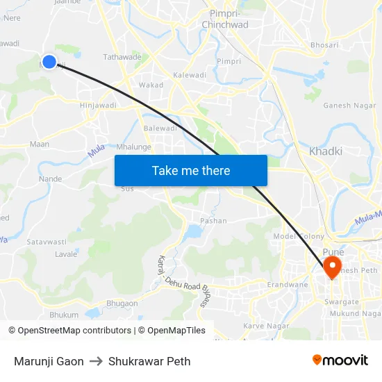मारुंजी गाव to शुक्रवार पेठ map