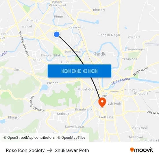 रोज आइकॉन सोसायटी to शुक्रवार पेठ map