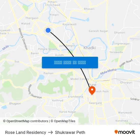 रोज लैंड रेसिडेंसी to शुक्रवार पेठ map