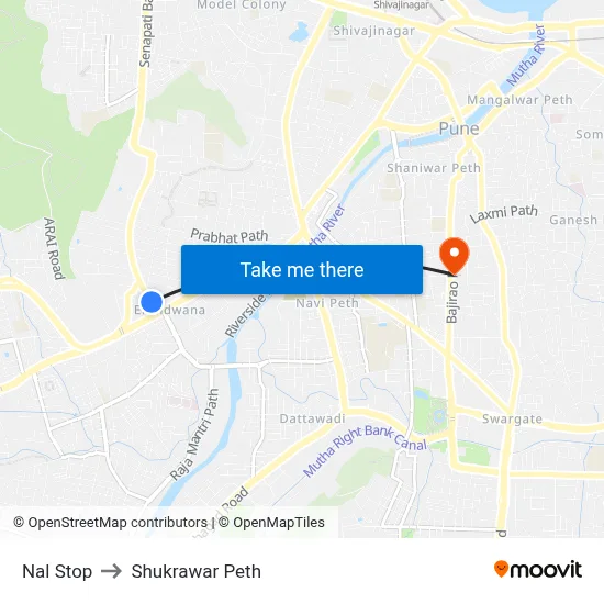 Nal Stop to Shukrawar Peth map