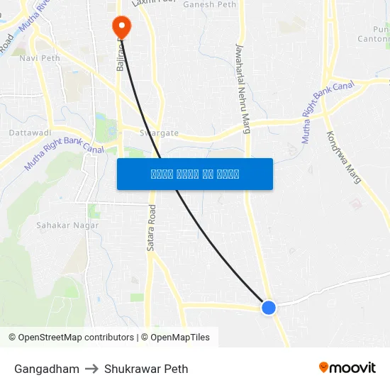 Gangadham to Shukrawar Peth map
