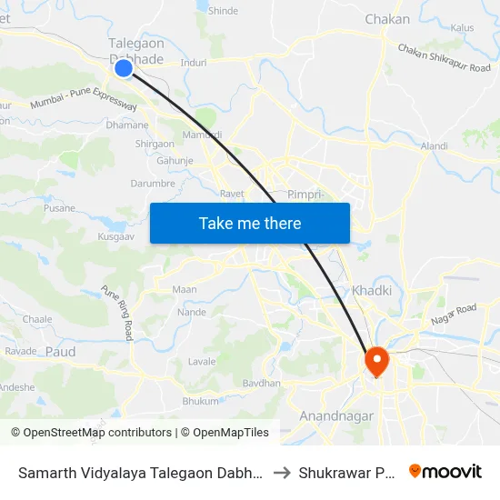 समर्थ विद्यालय तळेगाव दाभाडे to शुक्रवार पेठ map