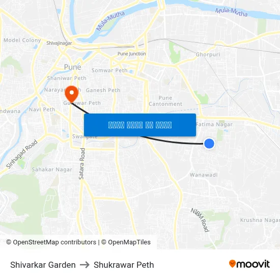 शिवरकर बगीचा to शुक्रवार पेठ map