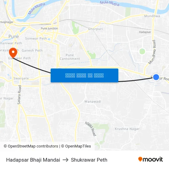 हड़पसर भाजी मंडई to शुक्रवार पेठ map