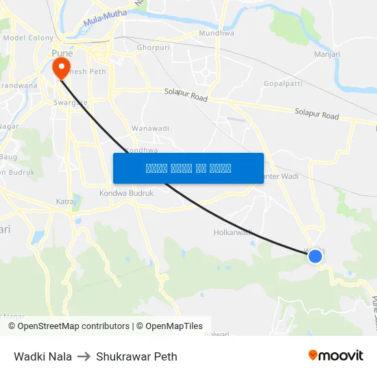वाडकी नाला to शुक्रवार पेठ map