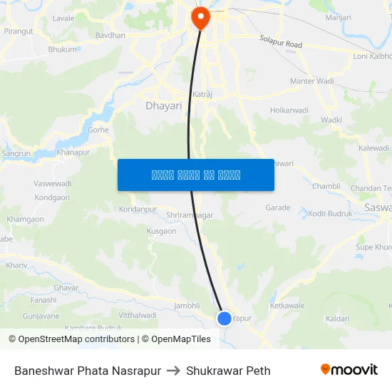बणेश्वर फाटा नसरापूर to शुक्रवार पेठ map