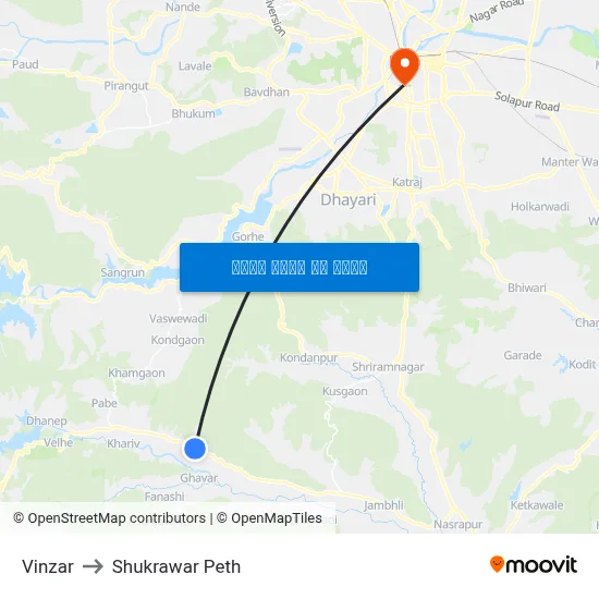 विंझर to शुक्रवार पेठ map