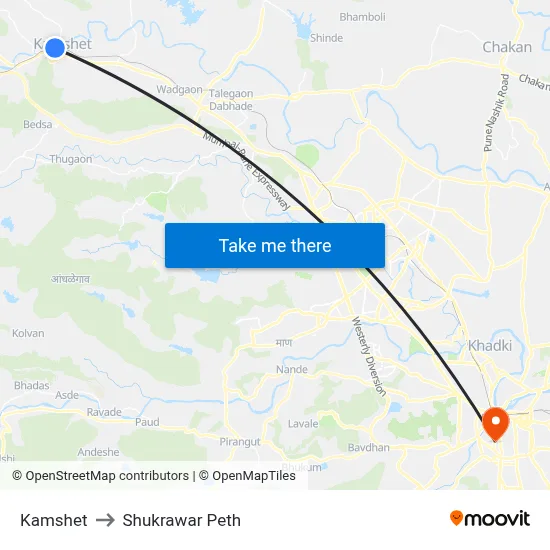 कामशेठ to शुक्रवार पेठ map