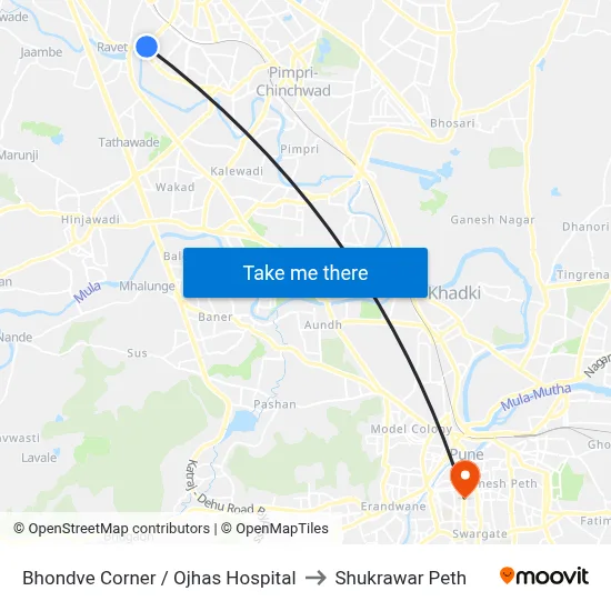 भोंडवे कॉर्नर / ओझास हॉस्पिटल to शुक्रवार पेठ map