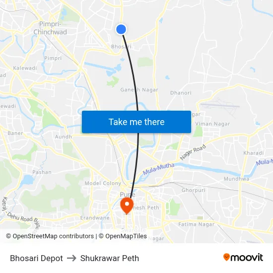 भोसाड़ी डिपो to शुक्रवार पेठ map