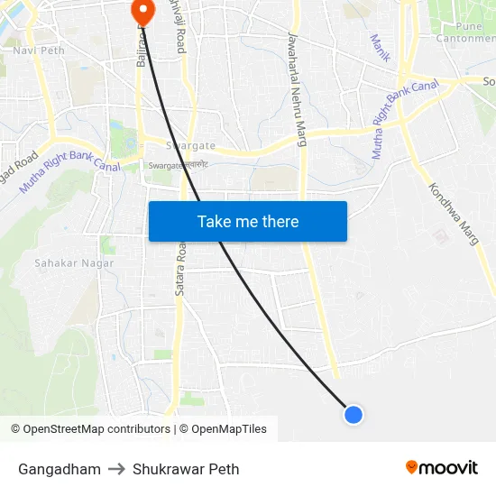 गंगाधाम to शुक्रवार पेठ map
