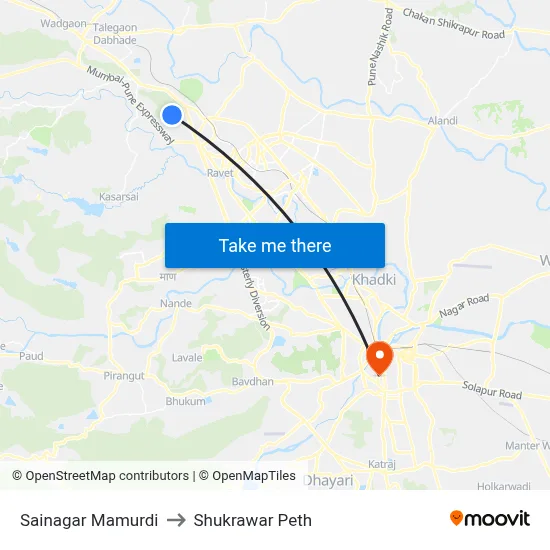 Sainagar Mamurdi to शुक्रवार पेठ map