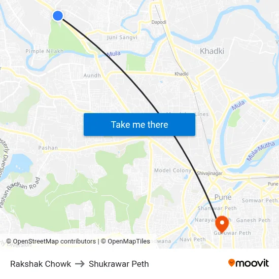 Rakshak Chowk to Shukrawar Peth map