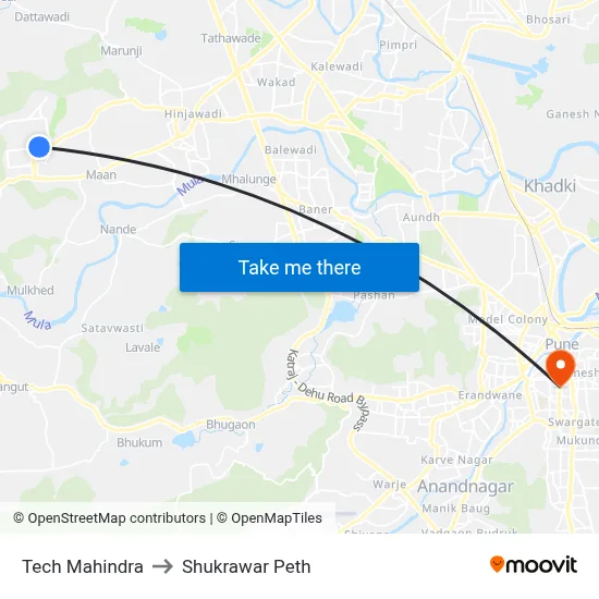 टेक महिंद्रा to शुक्रवार पेठ map