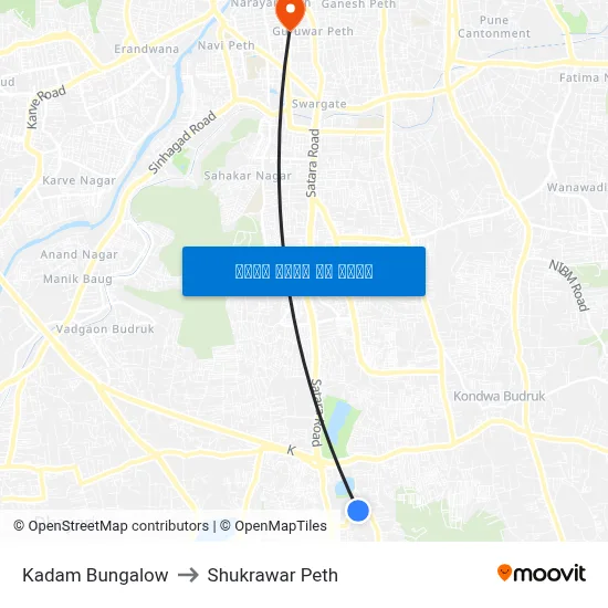 कदम बंगलो to शुक्रवार पेठ map