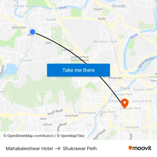 महाबलेश्वर होटल to शुक्रवार पेठ map