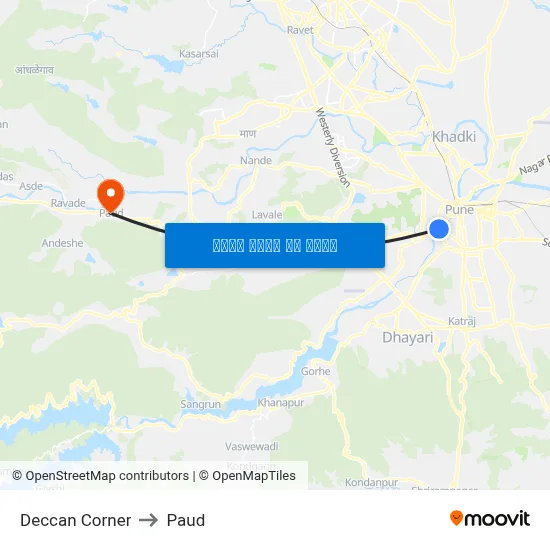 डेक्कन कॉर्नर to पौड map