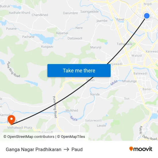 गंगा नगर प्राधिकरण to पौड map