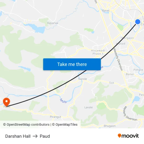 दर्शन हॉल to पौड map
