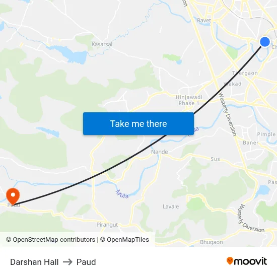 दर्शन हॉल to पौड map