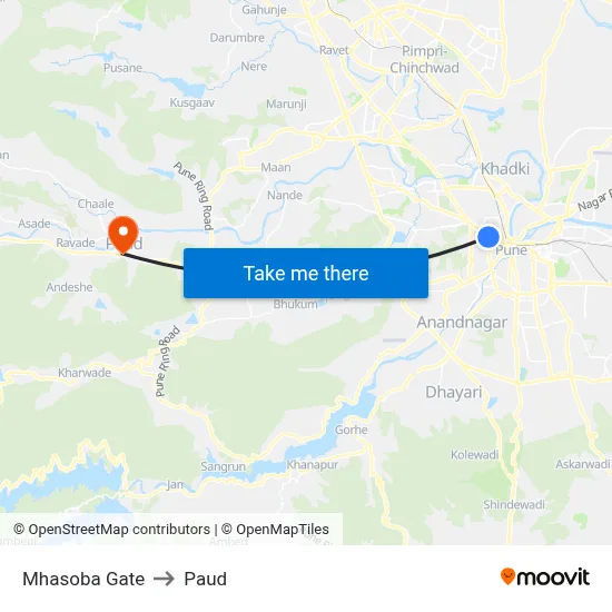 म्हसोबा गेट to पौड map