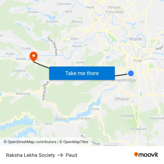 रक्षा लेखा सोसाइटी to पौड map