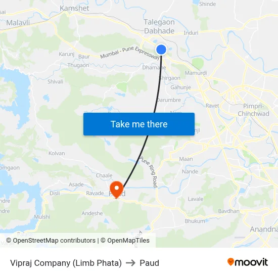 विप्रज कंपनी (लिंब फाटा) to पौड map