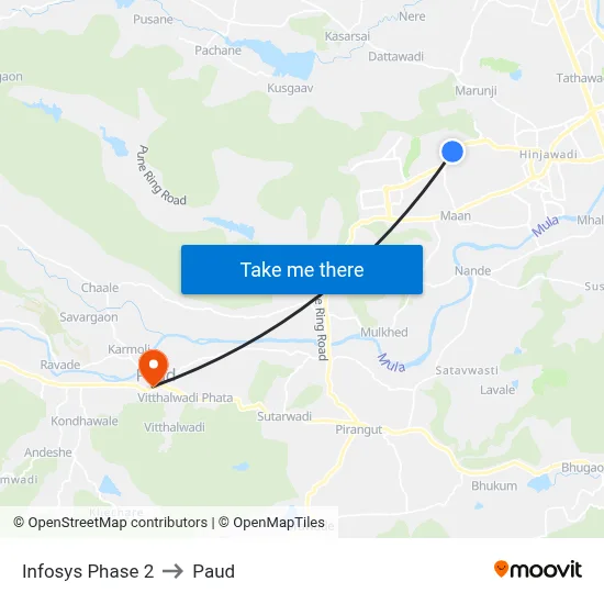 इन्फोसिस फेज 2 to पौड map