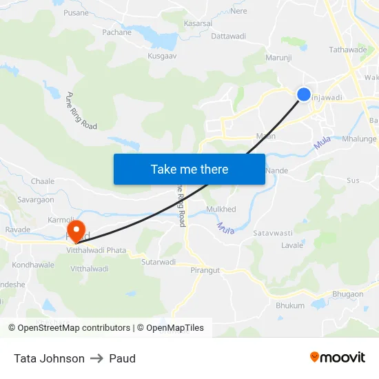 टाटा जॉनसन to पौड map