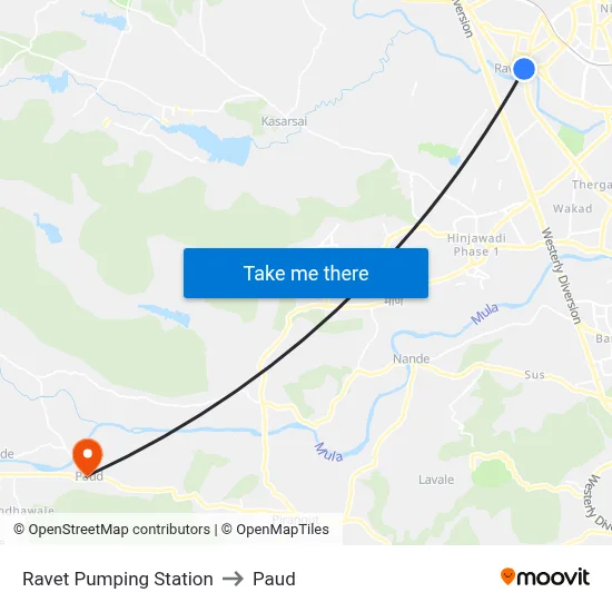 रावेत पंपिंग स्टेशन to पौड map