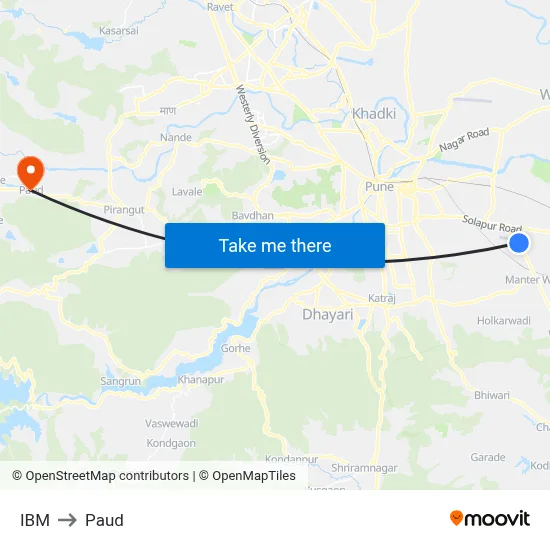 आईबीएम to पौड map