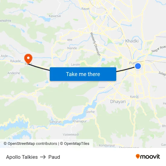 अपोलो टॉकीज to पौड map