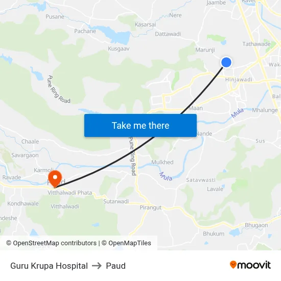 गुरु कृपा अस्पताल to पौड map