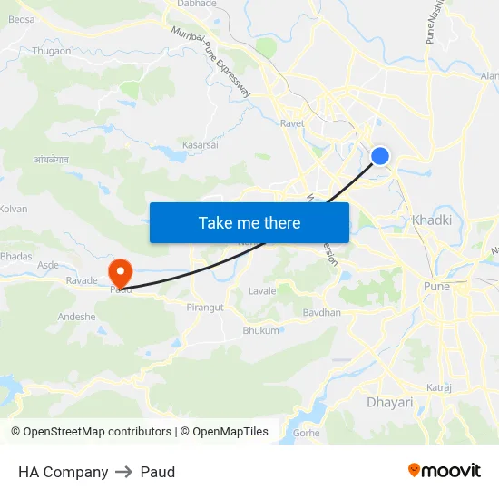 एचए कंपनी to पौड map