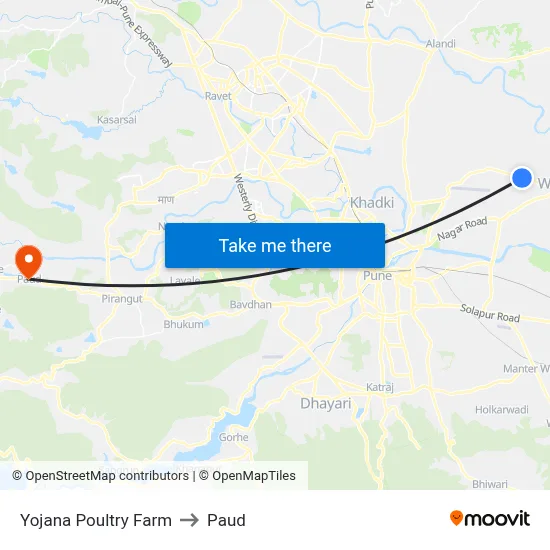 योजना पोल्ट्री फार्म to पौड map