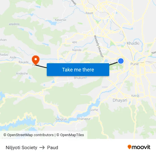 नीलज्योति सोसाइटी to पौड map