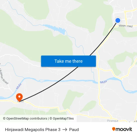 हिंजवाडी मेगापोलिस फेज 3 to पौड map