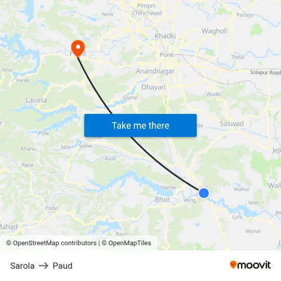सरोला to पौड map