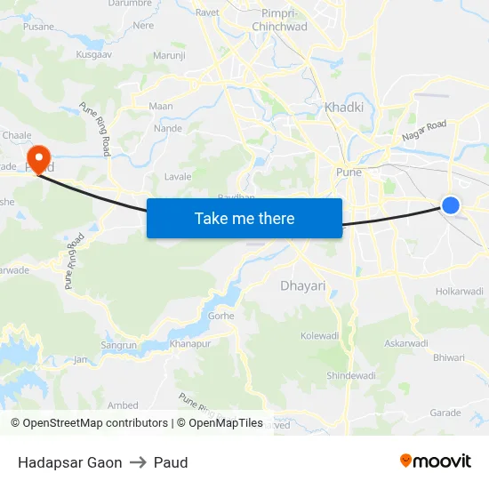 हड़पसर गांव to पौड map