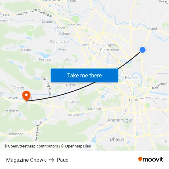 Magazine Chowk to पौड map
