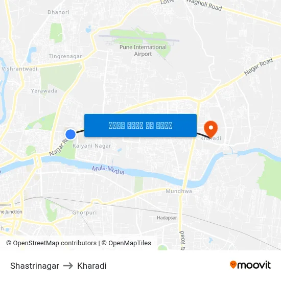 Shastrinagar to Kharadi map