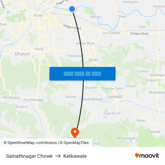साईनाथनगर चौक to केतकवाले map