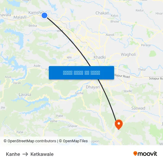 कन्हे to केतकवाले map