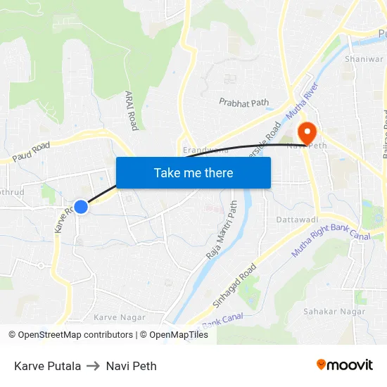 Karve Putala to Navi Peth map