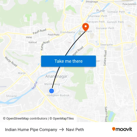 इंडियन ह्यूम पाइप कंपनी to नवी पेठ map