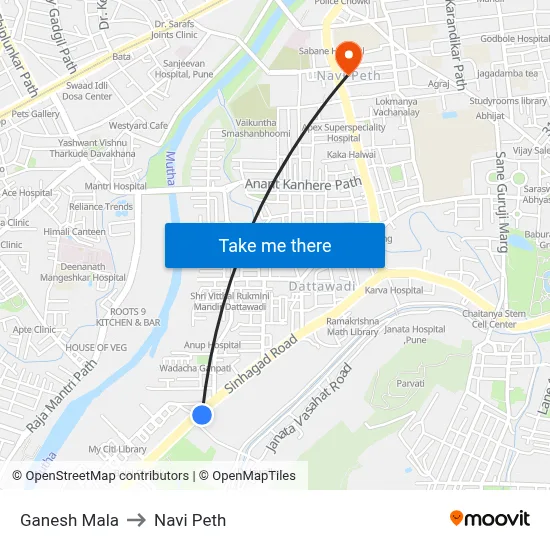 गणेश माला to नवी पेठ map